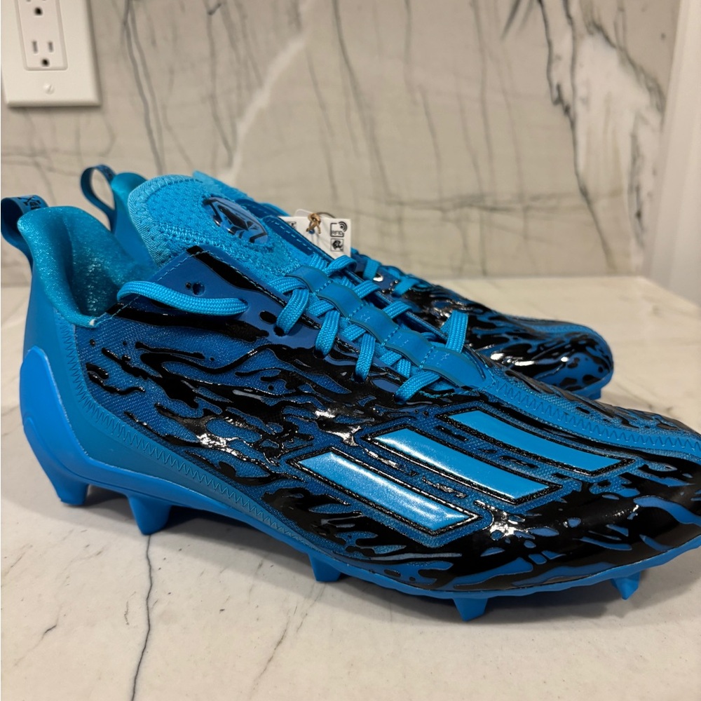 Adidas Adizero 12.0 Poison Panther/Cyan Blue Sz 9.5